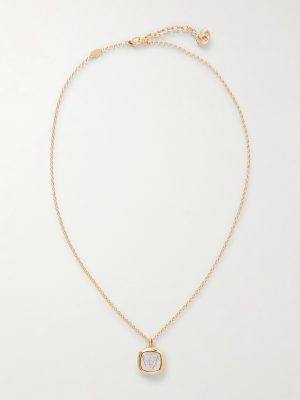 Crest Gold- and Silver-Tone Pendant Necklace