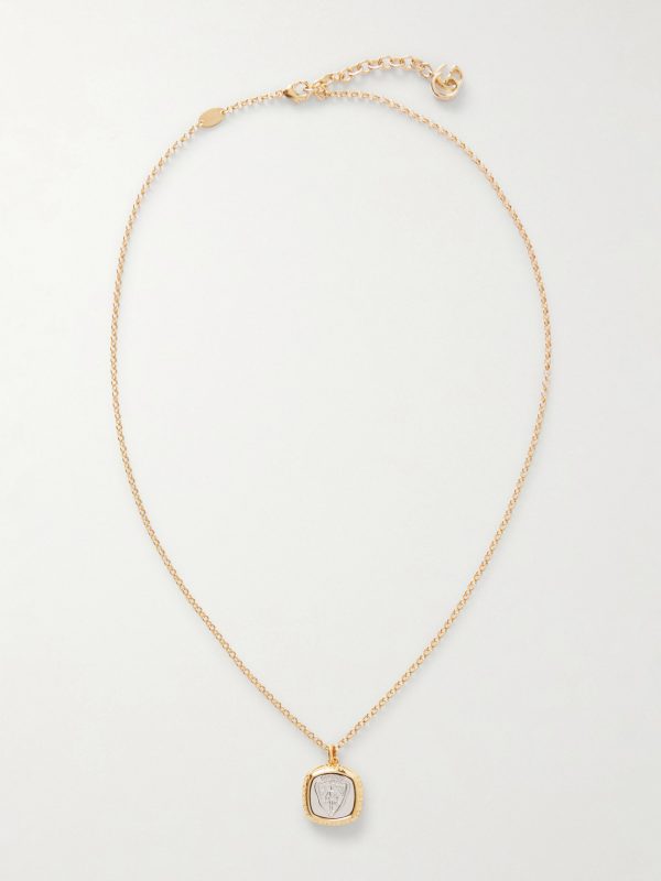 Crest Gold- and Silver-Tone Pendant Necklace Crest Gold- and Silver-Tone Pendant Necklace