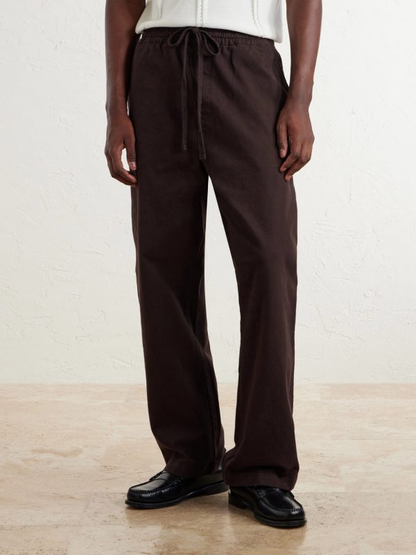 Floyde Straight-Leg Garment-Dyed Stretch-Cotton Twill Drawstring Trousers - FR Floyde Straight-Leg Garment-Dyed Stretch-Cotton Twill Drawstring Trousers - FR