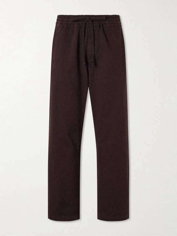 Floyde Straight-Leg Garment-Dyed Stretch-Cotton Twill Drawstring Trousers Floyde Straight-Leg Garment-Dyed Stretch-Cotton Twill Drawstring Trousers