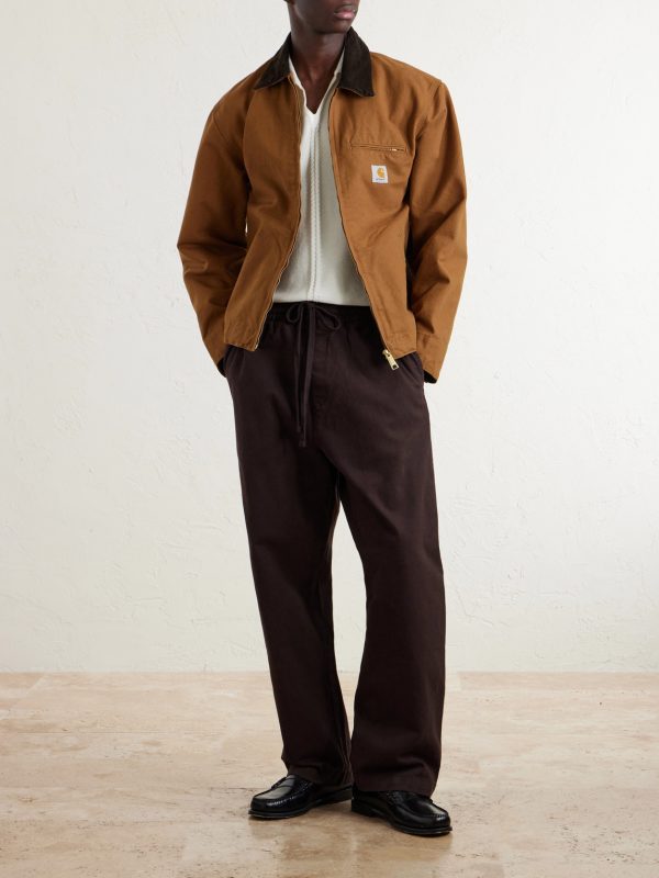 Floyde Straight-Leg Garment-Dyed Stretch-Cotton Twill Drawstring Trousers - OU Floyde Straight-Leg Garment-Dyed Stretch-Cotton Twill Drawstring Trousers - OU