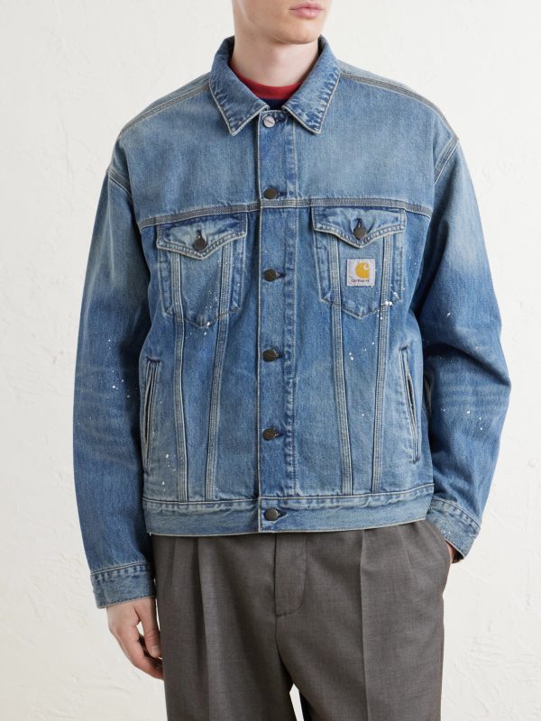 Helston Paint-Splattered Denim Jacket - FR