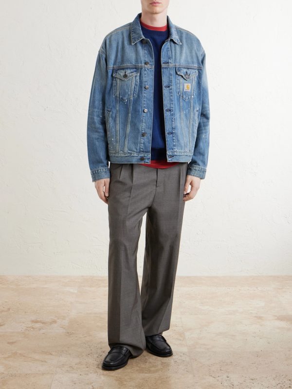 Helston Paint-Splattered Denim Jacket - OU