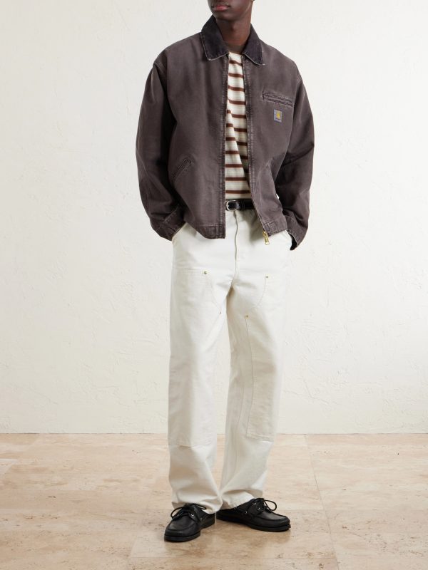 Double Knee Straight-Leg Cotton-Canvas Carpenter Trousers - OU Double Knee Straight-Leg Cotton-Canvas Carpenter Trousers - OU