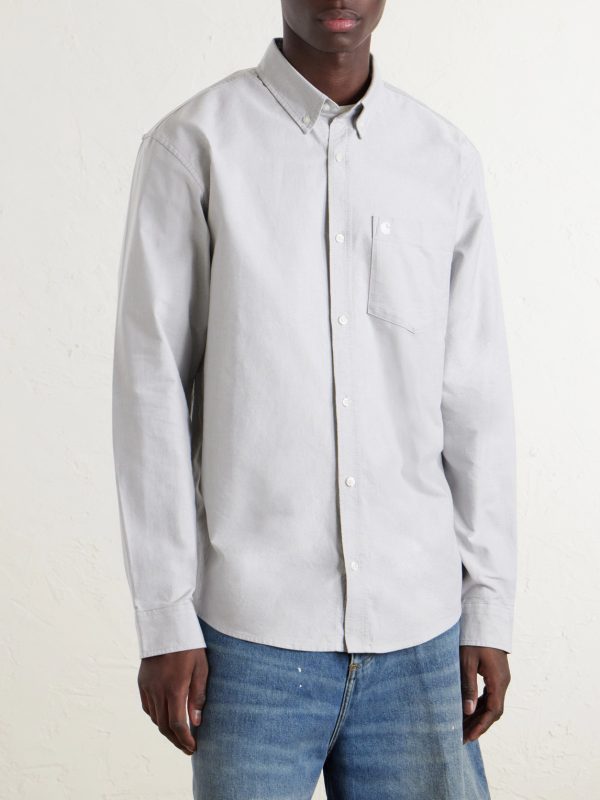 Button-Down Collar Logo-Embroidered Cotton Oxford Shirt - FR Button-Down Collar Logo-Embroidered Cotton Oxford Shirt - FR