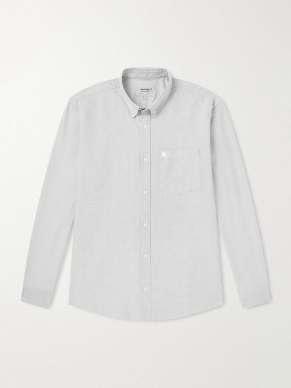 Button-Down Collar Logo-Embroidered Cotton Oxford Shirt Button-Down Collar Logo-Embroidered Cotton Oxford Shirt