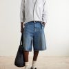 Straight-Leg Denim Shorts - OU Straight-Leg Denim Shorts - OU