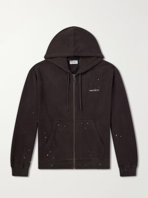 Cotton-Jersey Zip-Up Hoodie