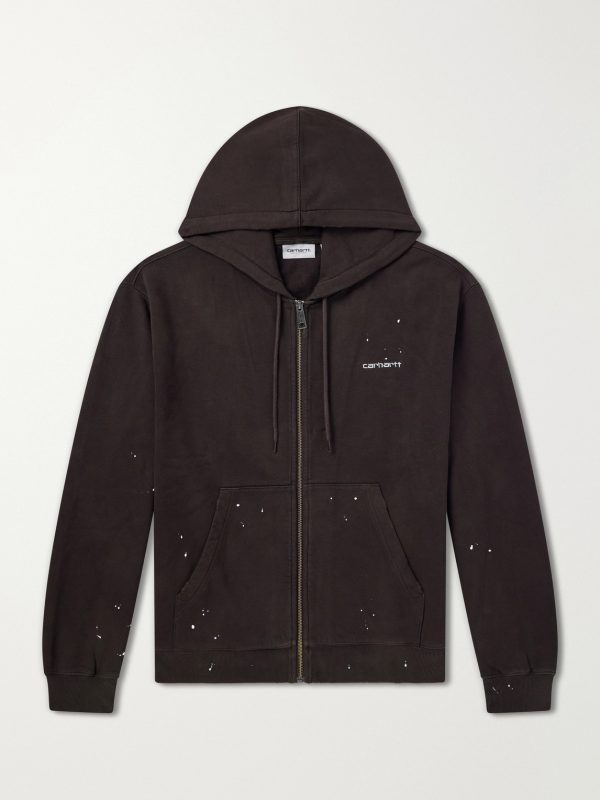 Cotton-Jersey Zip-Up Hoodie