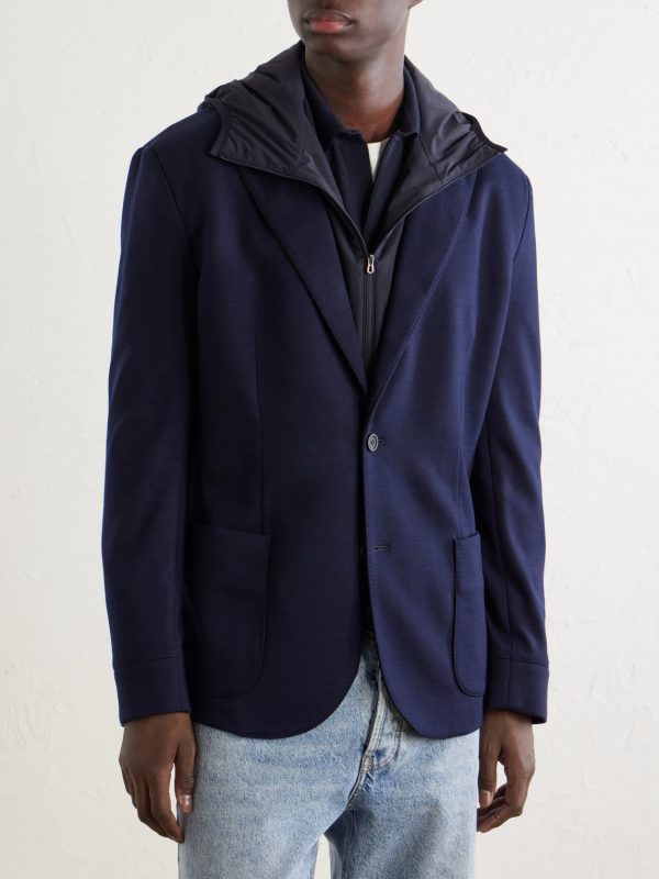 Hodded Virgin Wool Blazer - FR Hodded Virgin Wool Blazer - FR