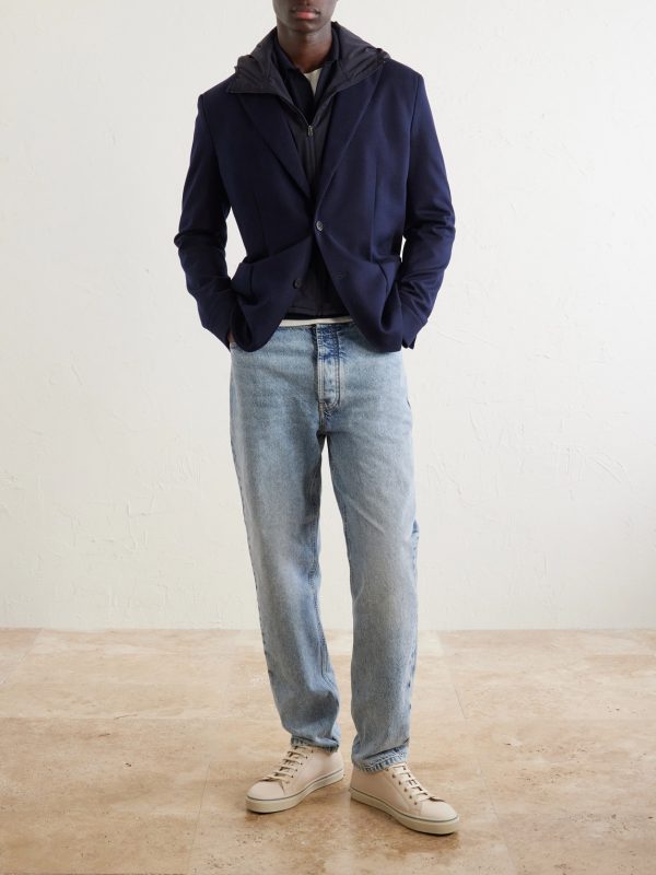 Hodded Virgin Wool Blazer - OU Hodded Virgin Wool Blazer - OU