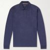 Cotton and Cashmere-Blend Jersey Polo Shirt Cotton and Cashmere-Blend Jersey Polo Shirt