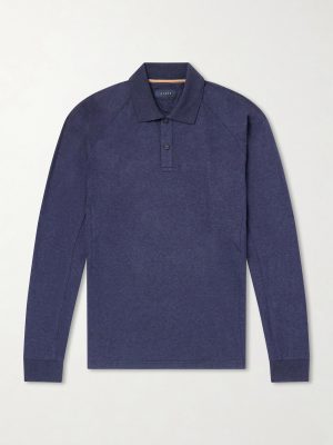 Cotton and Cashmere-Blend Jersey Polo Shirt Cotton and Cashmere-Blend Jersey Polo Shirt