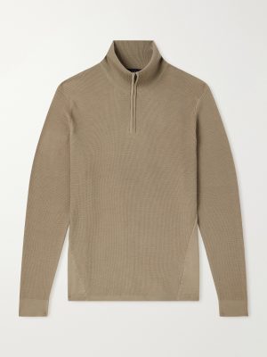 Waffle Turtle-Neck Wool-Knitted Sweater Waffle Turtle-Neck Wool-Knitted Sweater