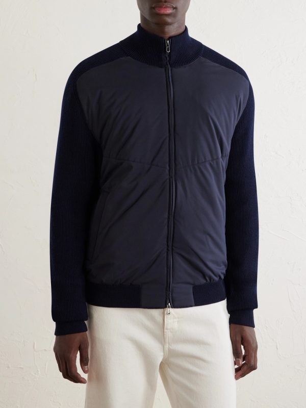 Virgin Wool and Shell Bomber Jacket - FR