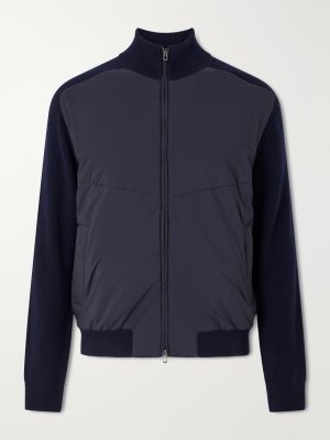 Virgin Wool and Shell Bomber Jacket