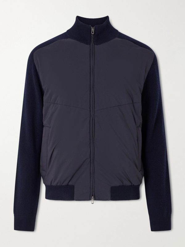 Virgin Wool and Shell Bomber Jacket