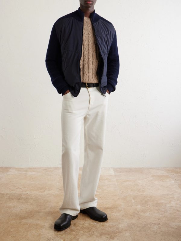 Virgin Wool and Shell Bomber Jacket - OU