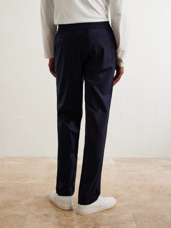 Mindset Straight-Leg Stretch Virgin Wool-Flannel Trousers - BK