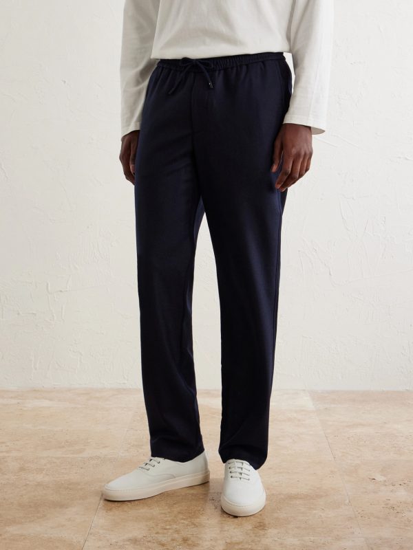 Mindset Straight-Leg Stretch Virgin Wool-Flannel Trousers - FR