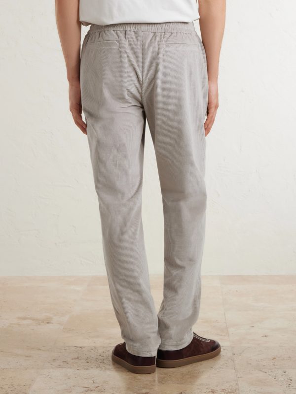 Mindset Slim-Fit Cotton-Blend Corduroy Drawstring Trousers - BK Mindset Slim-Fit Cotton-Blend Corduroy Drawstring Trousers - BK