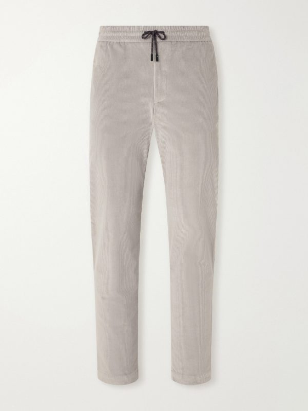 Mindset Slim-Fit Cotton-Blend Corduroy Drawstring Trousers Mindset Slim-Fit Cotton-Blend Corduroy Drawstring Trousers