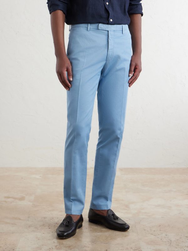 Straight-Leg Cotton-Blend Suit Trousers - FR Straight-Leg Cotton-Blend Suit Trousers - FR