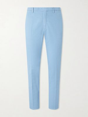 Straight-Leg Cotton-Blend Suit Trousers Straight-Leg Cotton-Blend Suit Trousers