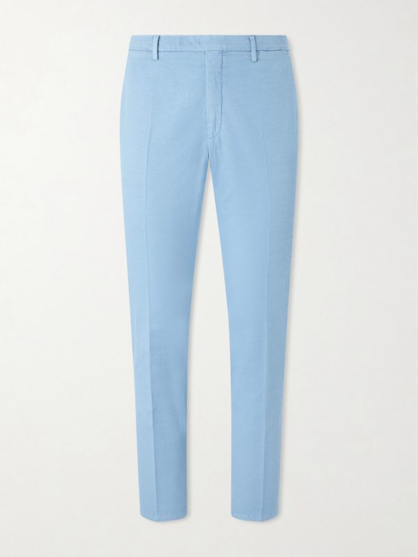 Straight-Leg Cotton-Blend Suit Trousers Straight-Leg Cotton-Blend Suit Trousers