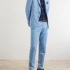 Straight-Leg Cotton-Blend Suit Trousers - OU Straight-Leg Cotton-Blend Suit Trousers - OU