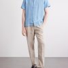 Tapered Linen Trousers - OU Tapered Linen Trousers - OU