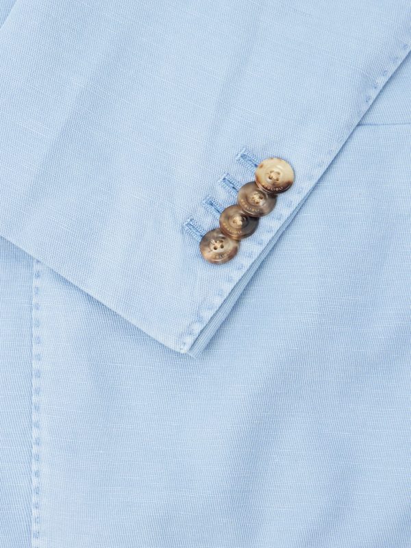 Stretch Cotton and Linen-Blend Suit Jacket - E1