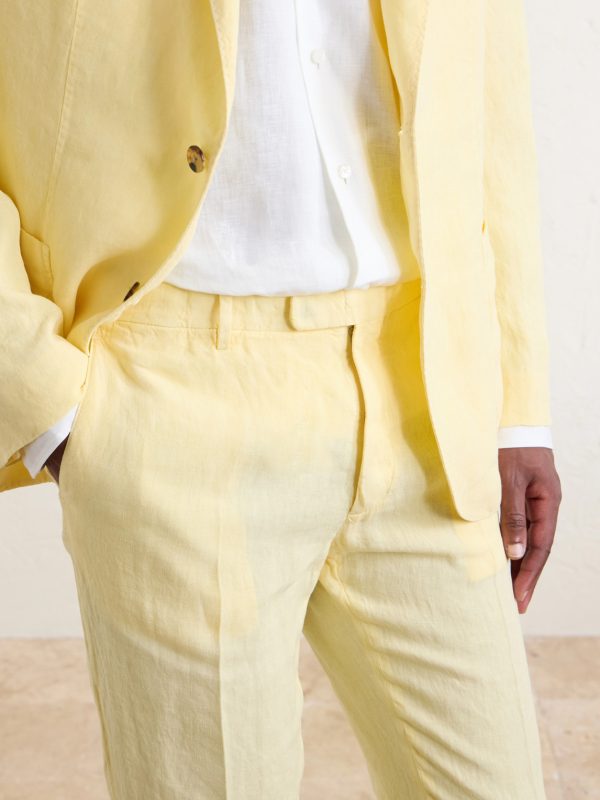 Straight-Leg Linen Suit Trousers - CU Straight-Leg Linen Suit Trousers - CU