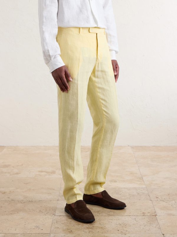 Straight-Leg Linen Suit Trousers - FR Straight-Leg Linen Suit Trousers - FR