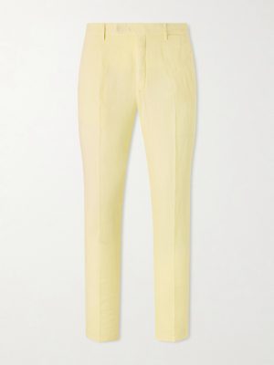 Straight-Leg Linen Suit Trousers