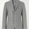 Prince of Wales Checked Silk Blazer Prince of Wales Checked Silk Blazer