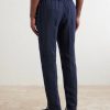 Tapered Linen Trousers - BK Tapered Linen Trousers - BK