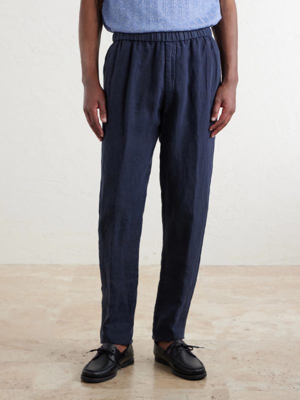 Tapered Linen Trousers - FR Tapered Linen Trousers - FR