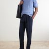 Tapered Linen Trousers - OU Tapered Linen Trousers - OU
