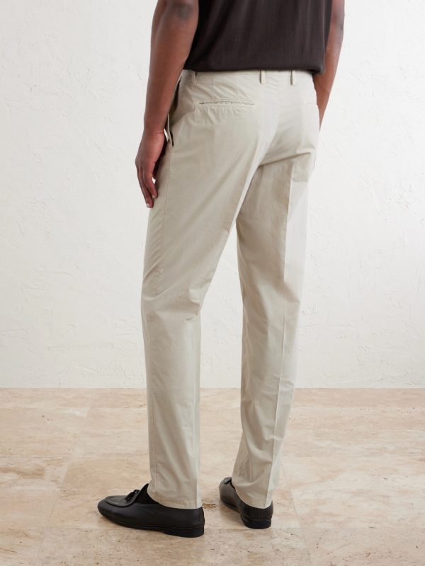 Straight-Leg Cotton-Blend Suit Trousers - BK Straight-Leg Cotton-Blend Suit Trousers - BK