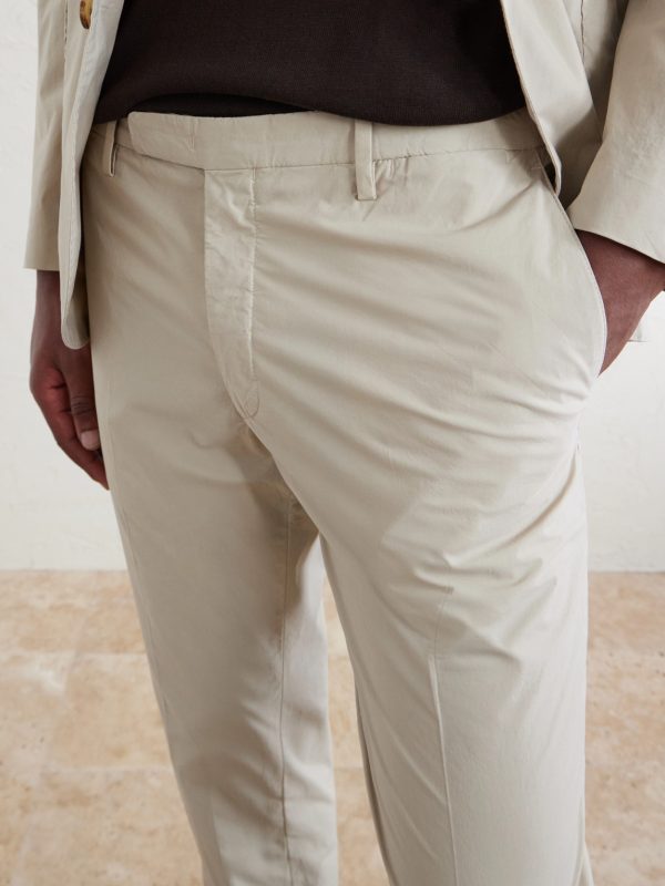Straight-Leg Cotton-Blend Suit Trousers - CU Straight-Leg Cotton-Blend Suit Trousers - CU