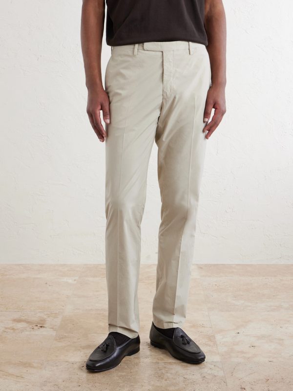 Straight-Leg Cotton-Blend Suit Trousers - FR Straight-Leg Cotton-Blend Suit Trousers - FR