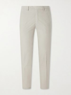 Straight-Leg Cotton-Blend Suit Trousers Straight-Leg Cotton-Blend Suit Trousers