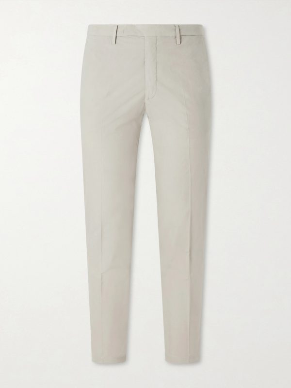 Straight-Leg Cotton-Blend Suit Trousers Straight-Leg Cotton-Blend Suit Trousers