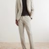 Straight-Leg Cotton-Blend Suit Trousers - OU Straight-Leg Cotton-Blend Suit Trousers - OU