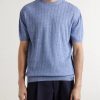 Ribbed Linen and Cotton-Blend T-Shirt - FR Ribbed Linen and Cotton-Blend T-Shirt - FR