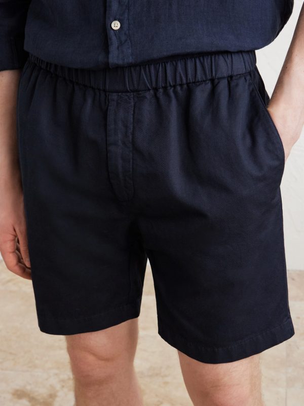 Straight-Leg Stretch Cotton and Linen-Blend Shorts - CU Straight-Leg Stretch Cotton and Linen-Blend Shorts - CU