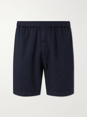 Straight-Leg Stretch Cotton and Linen-Blend Shorts