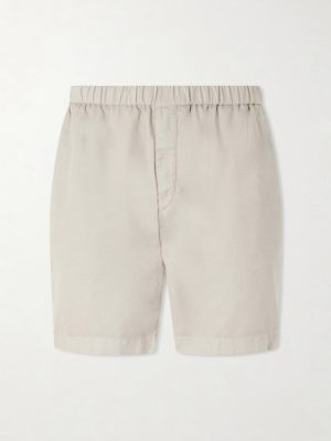 Straight-Leg Cotton-Blend Twill Shorts Straight-Leg Cotton-Blend Twill Shorts