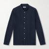 Grandad-Collar Linen Shirt